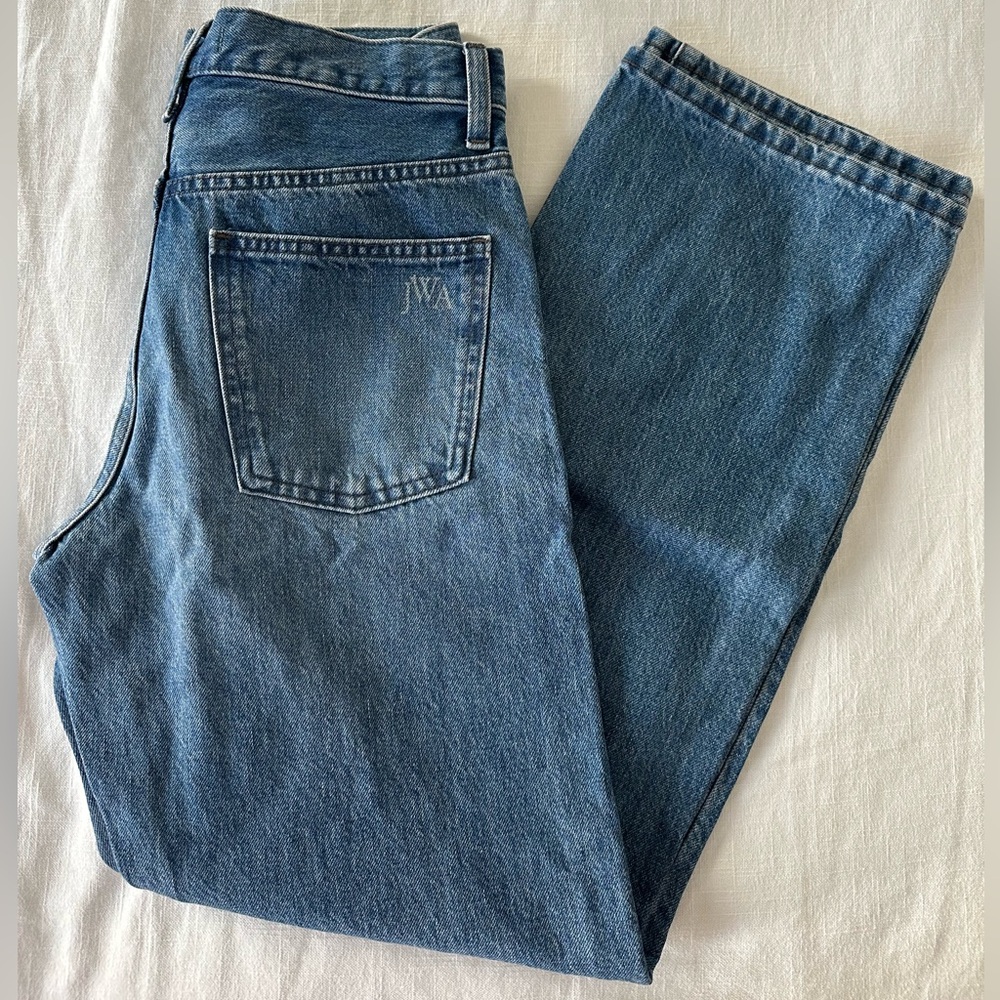 JW ANDERSON UNIQLO Straight-Leg Jeans in Medium Blue